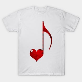 Red musical note T-Shirt